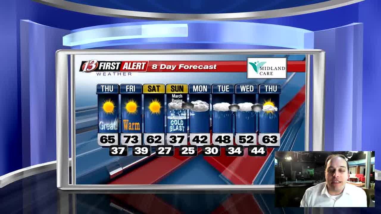 Nice through Saturday, winter returns on Sunday