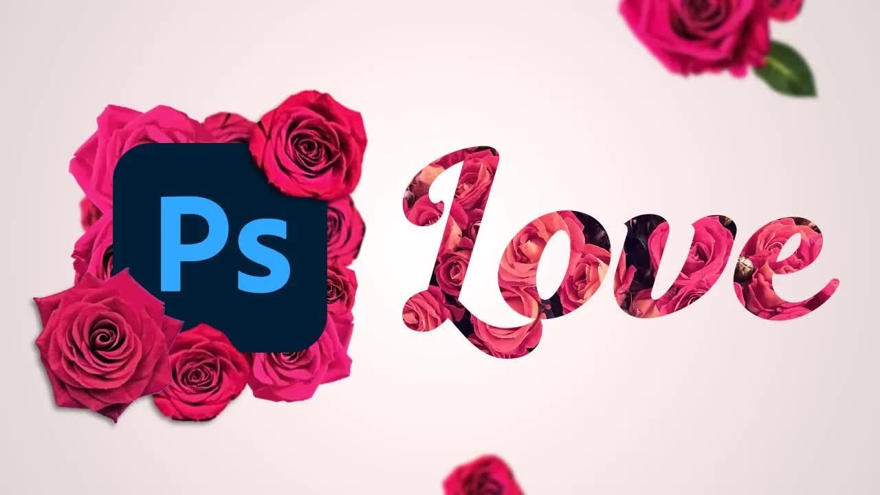 🌸 How to Create a Bold Floral Text Effect Quickly in Adobe Photoshop 🎨
