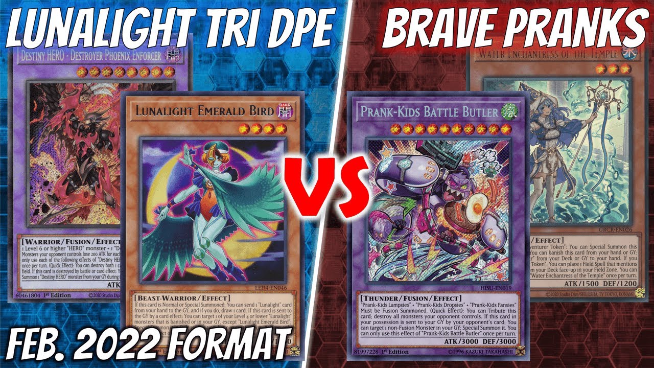 Lunalight Tri-Brigade DPE vs. Brave Prank-Kids | Yu-Gi-Oh! Remote Duel Locals - Round 2 (2/13/22)