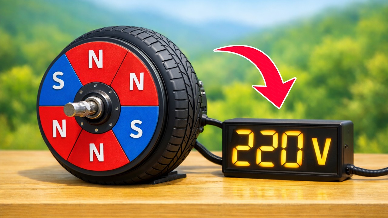 Бесплатный источник, о котором никто не знает! Как получить бесплатный 220V НАВСЕГДА от мотора в....