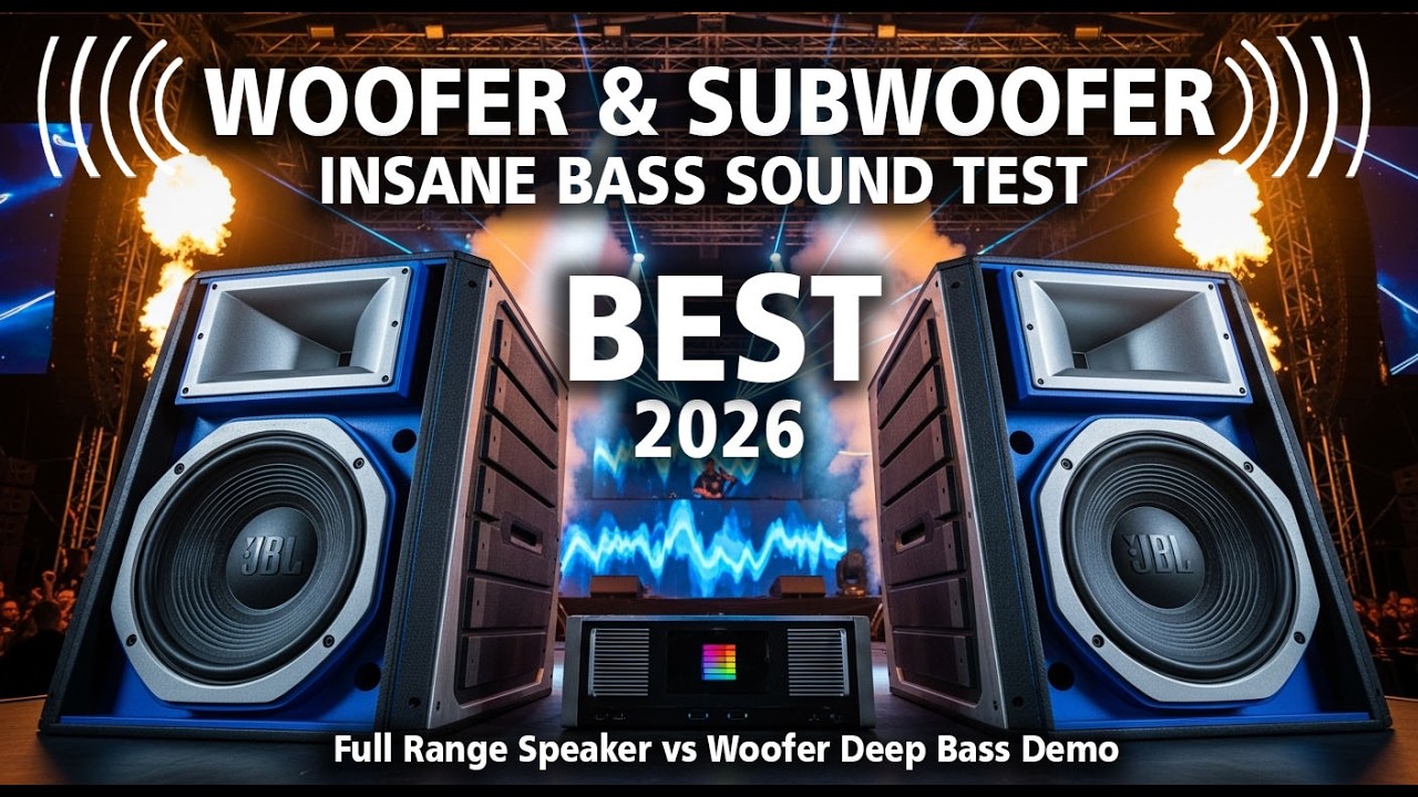 INSANE BASS! Woofer and Subwoofer Sound Test 🔊 Full Range Speaker vs Woofer Deep Bass Demo