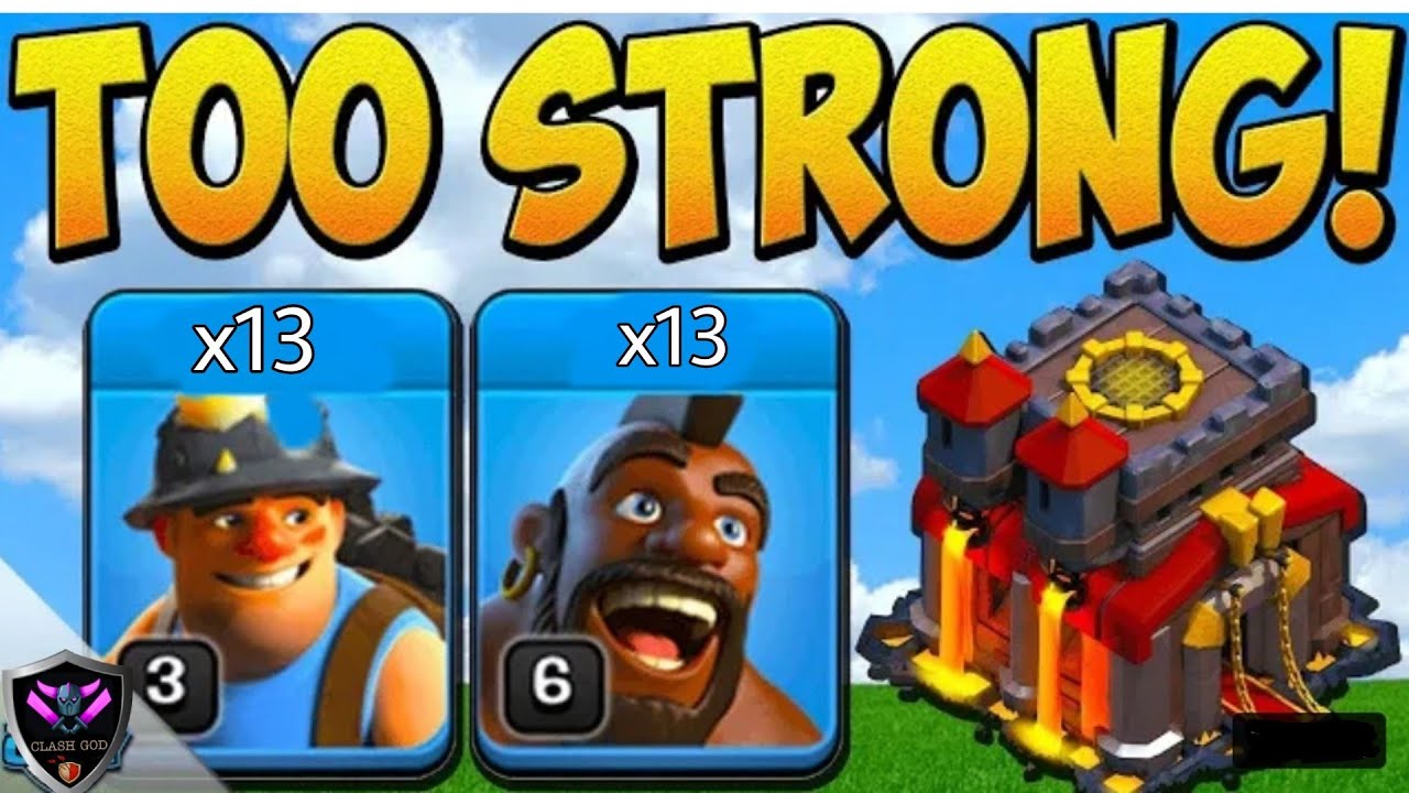 Th10 Queen Walk Hogs:Miner Th10 Queen Charge Hog and miner War Attack Strategy 2021| Clash of Clans