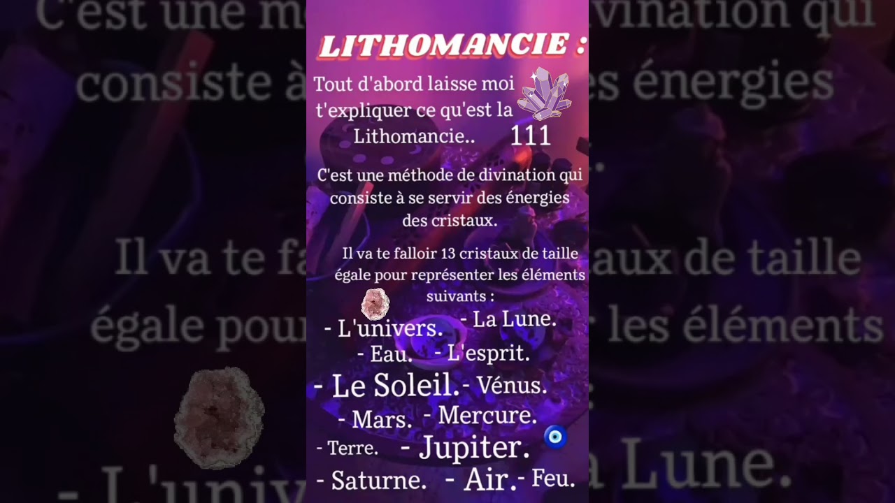LITHOMANCIE🔮🧿#lithotherapie #cristaux #witch #guidance #rituel #divination #godness #guide #444 #777