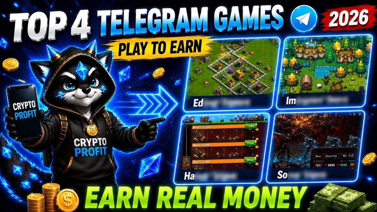 Top 4 Crypto Telegram Games to Earn Real Money in 2026 | Play to Earn