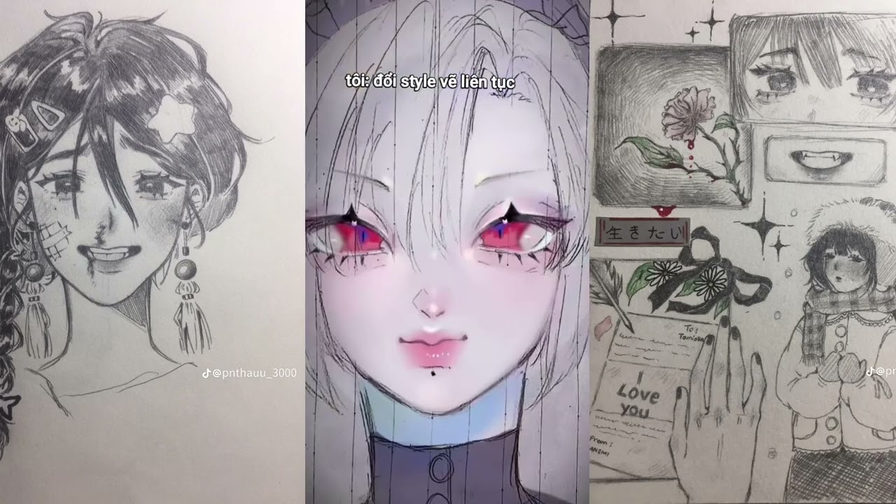 [tổng hợp TikTok vẽ]#p3 lần này tui chỉ nhận 3 bn cmt sớm nhất để lên tv nha🥺💓#art #drawing #tiktok