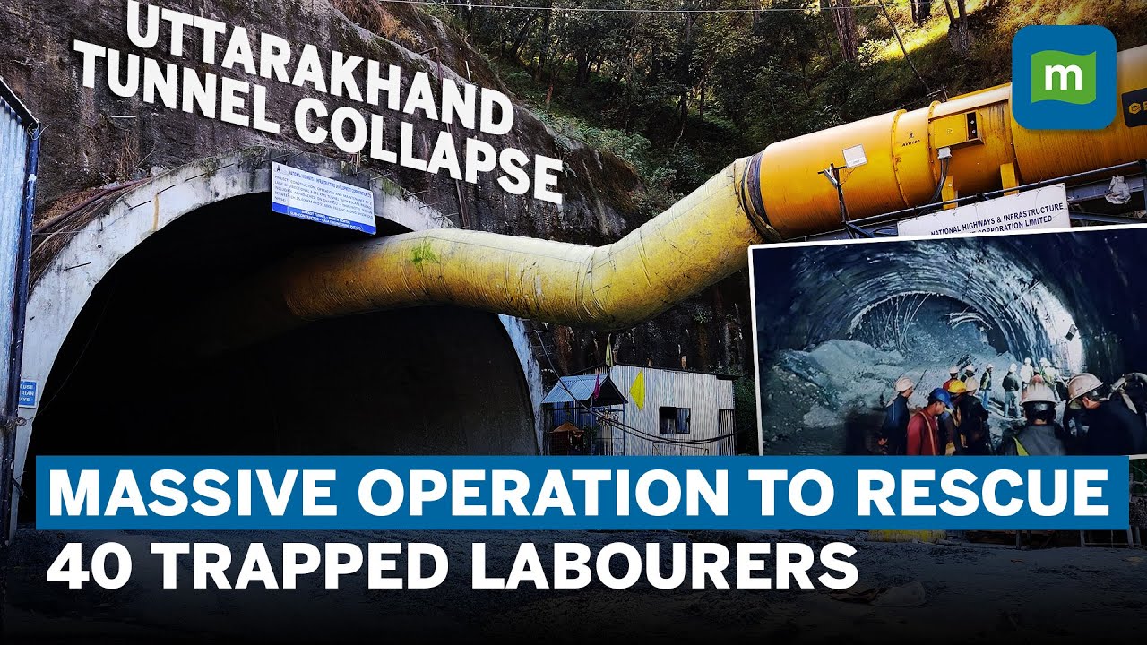 Uttarkashi Tunnel Collapse: 40 Workers Trapped, SDRF Clearing Debris For Their Rescue