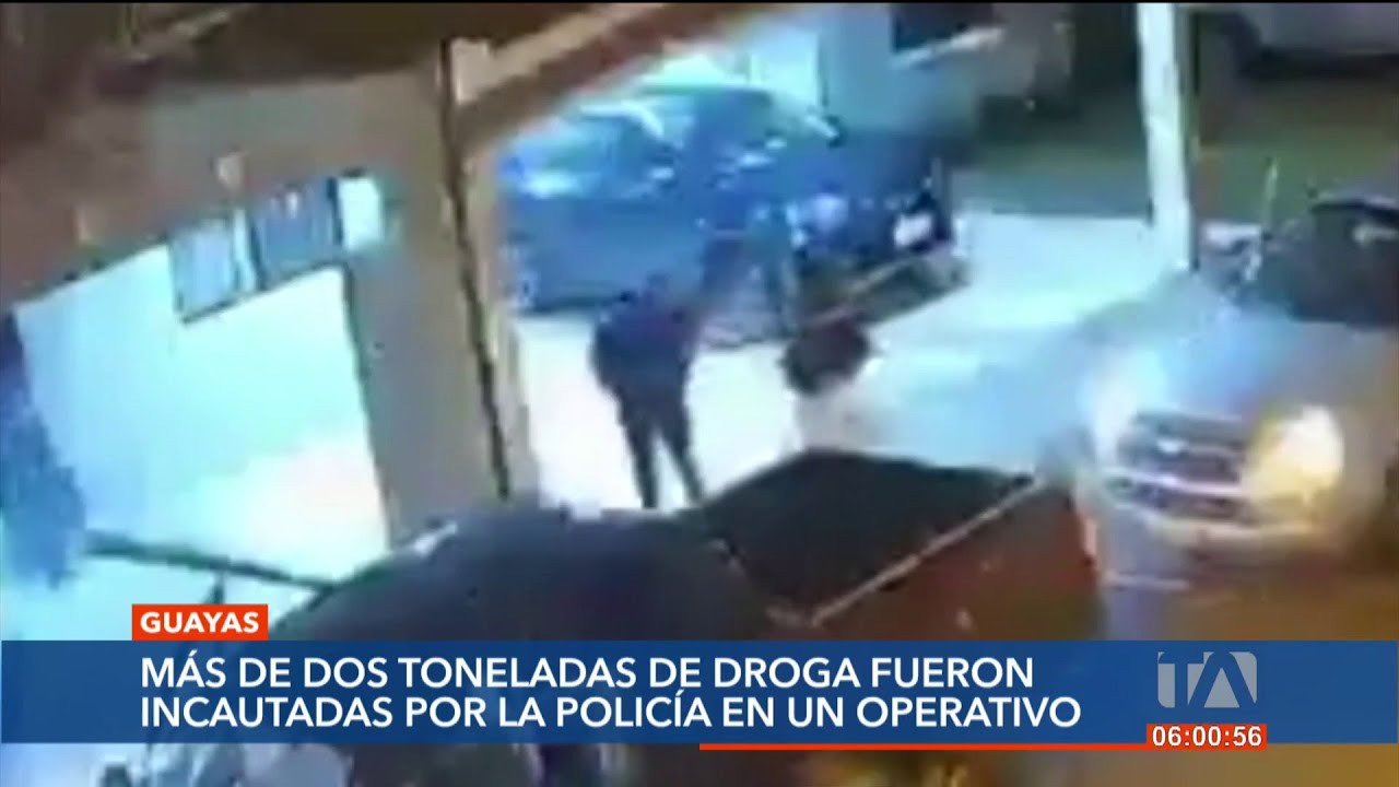 2 toneladas de droga fueron incautadas en un operativo en Guayaquil y Daule