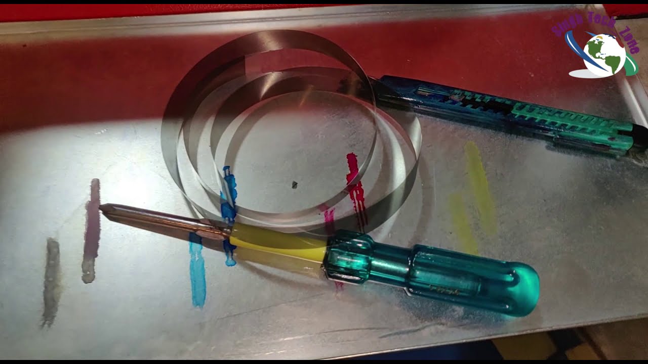 कोनिका फ्लेक्स प्रिंटिंग मशीन 180dpi 4.5m Encoder Strip changing process step by step part-2