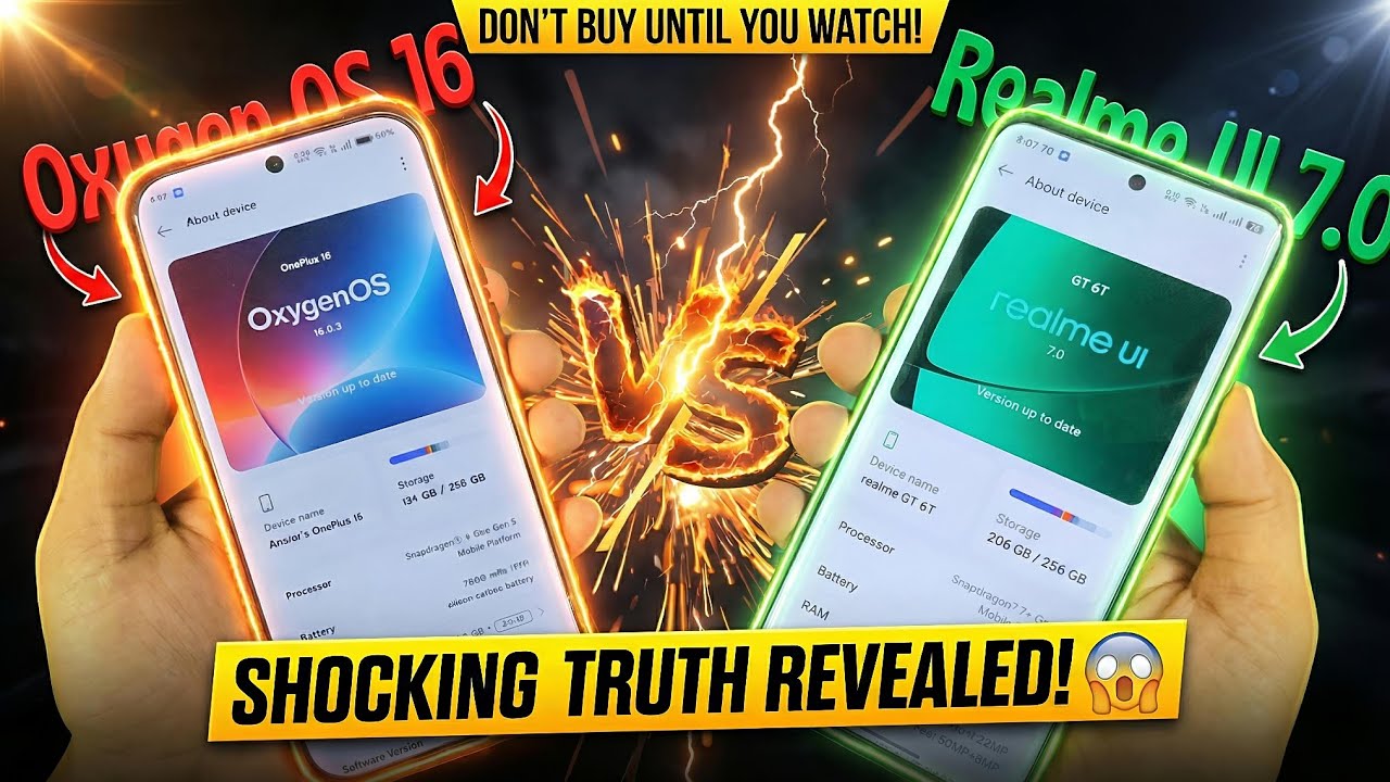 Oxygen OS 16 vs Realme UI 7.0: DON’T Make a Mistake! ❌ (Full Comparison)