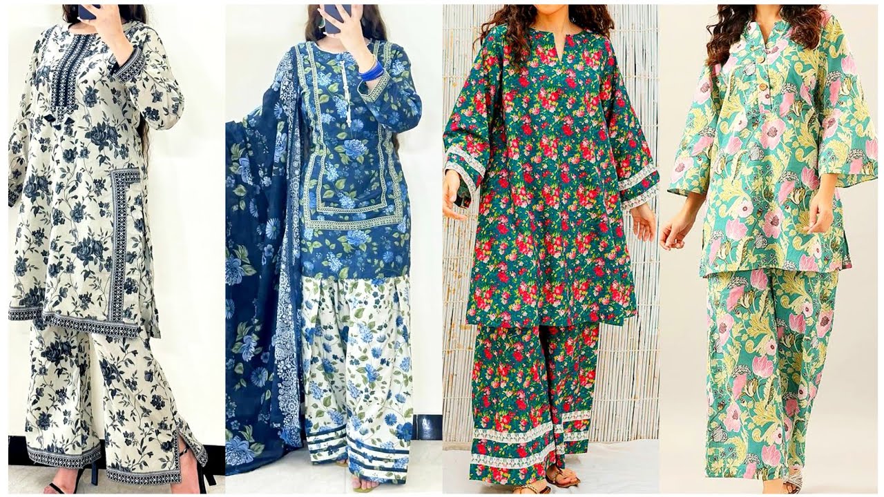 Beautiful Eid collection 2026 Flower Print Suits for Teen Girls/Stylish & Decent Desig#eidcollection