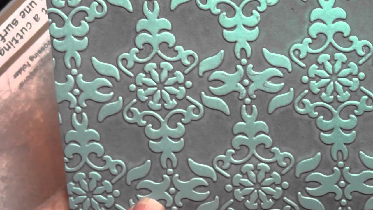 Brayer inside embossing folder