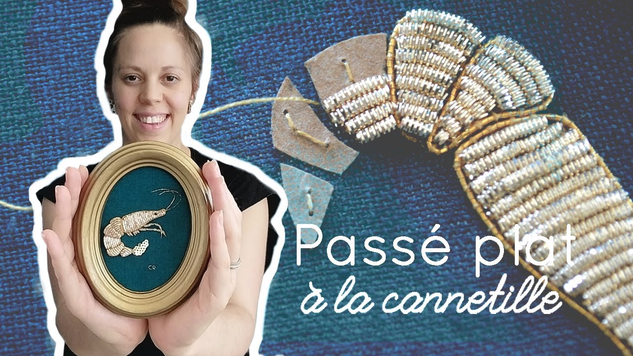 Tuto broderie d'or: le passé plat à la cannetille