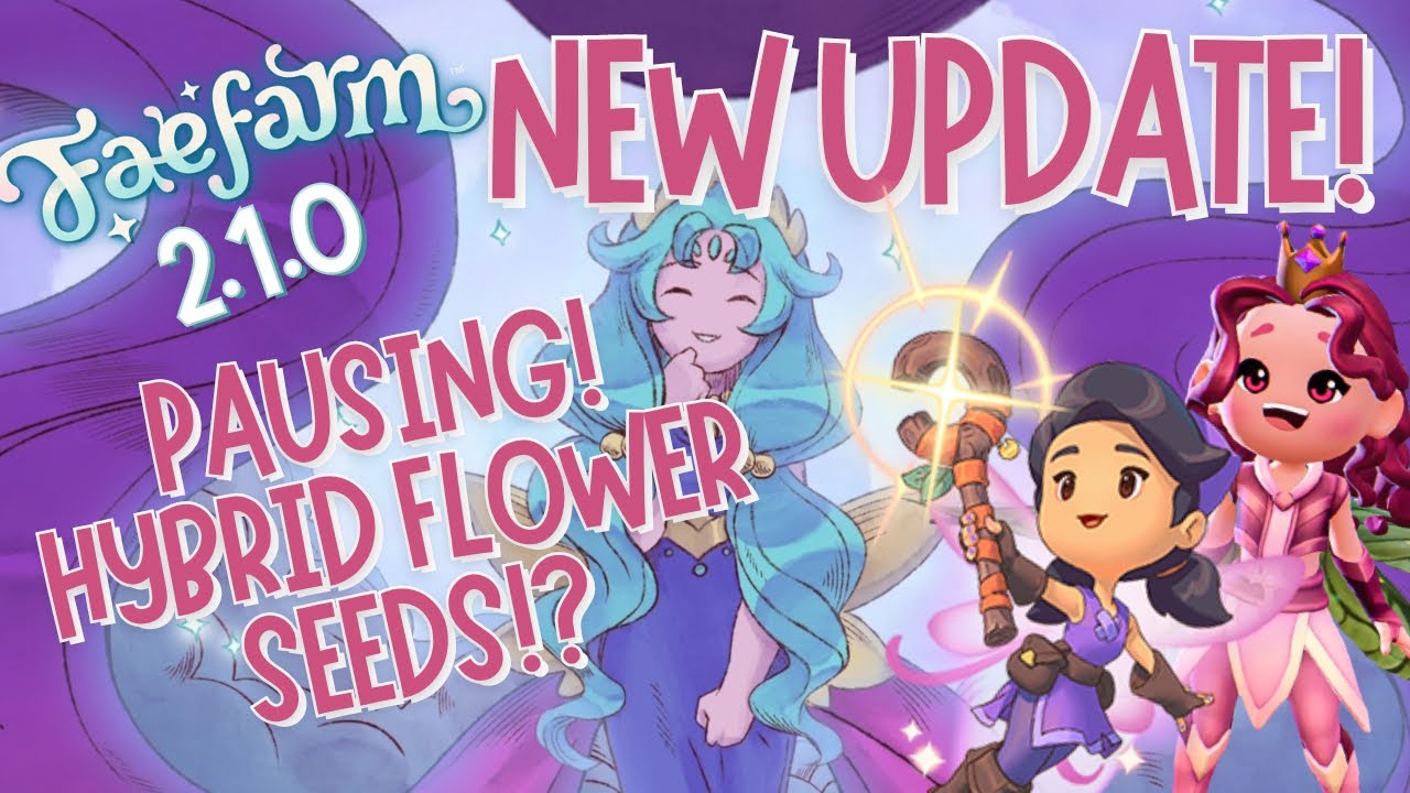 NEW UPDATE 2.1 FOR FAE FARM! | HYBRID FLOWER SEEDS!? January 2024