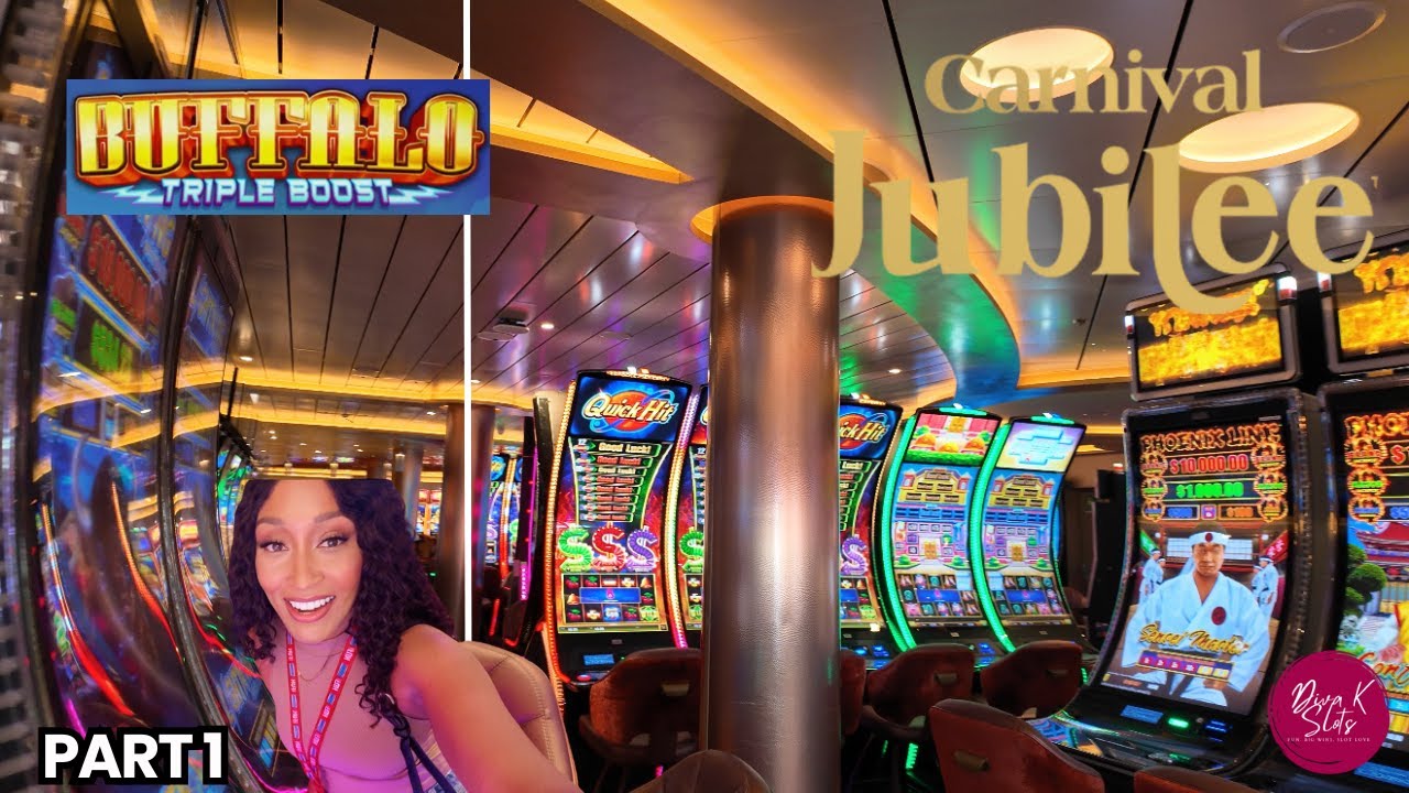 Slotting at Sea Aboard Carnival Jubilee | ✨NEW SLOT PLAY ✨Buffalo Triple Boost | Part One