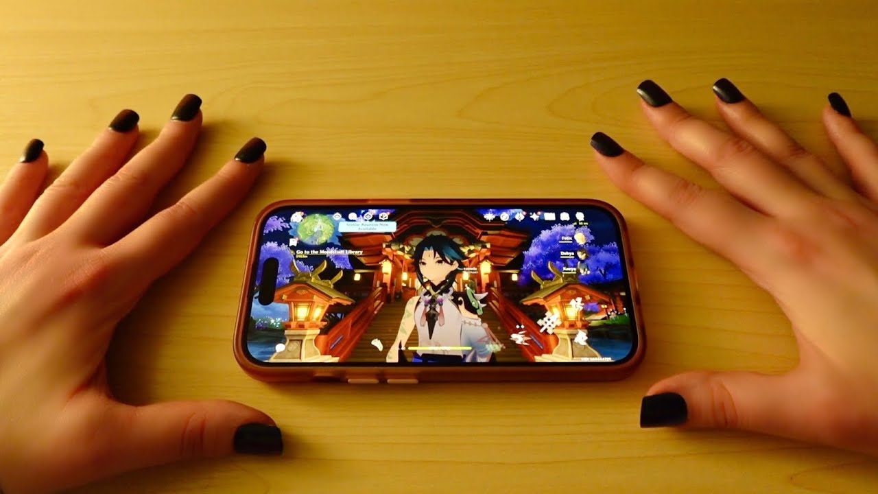 ASMR Playing Genshin Impact + gum chewing