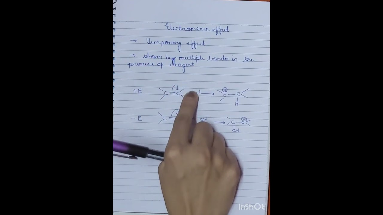 Electromeric effect.     #chemistry #electromeric #effects #organicchemistry #inorganicchemistry