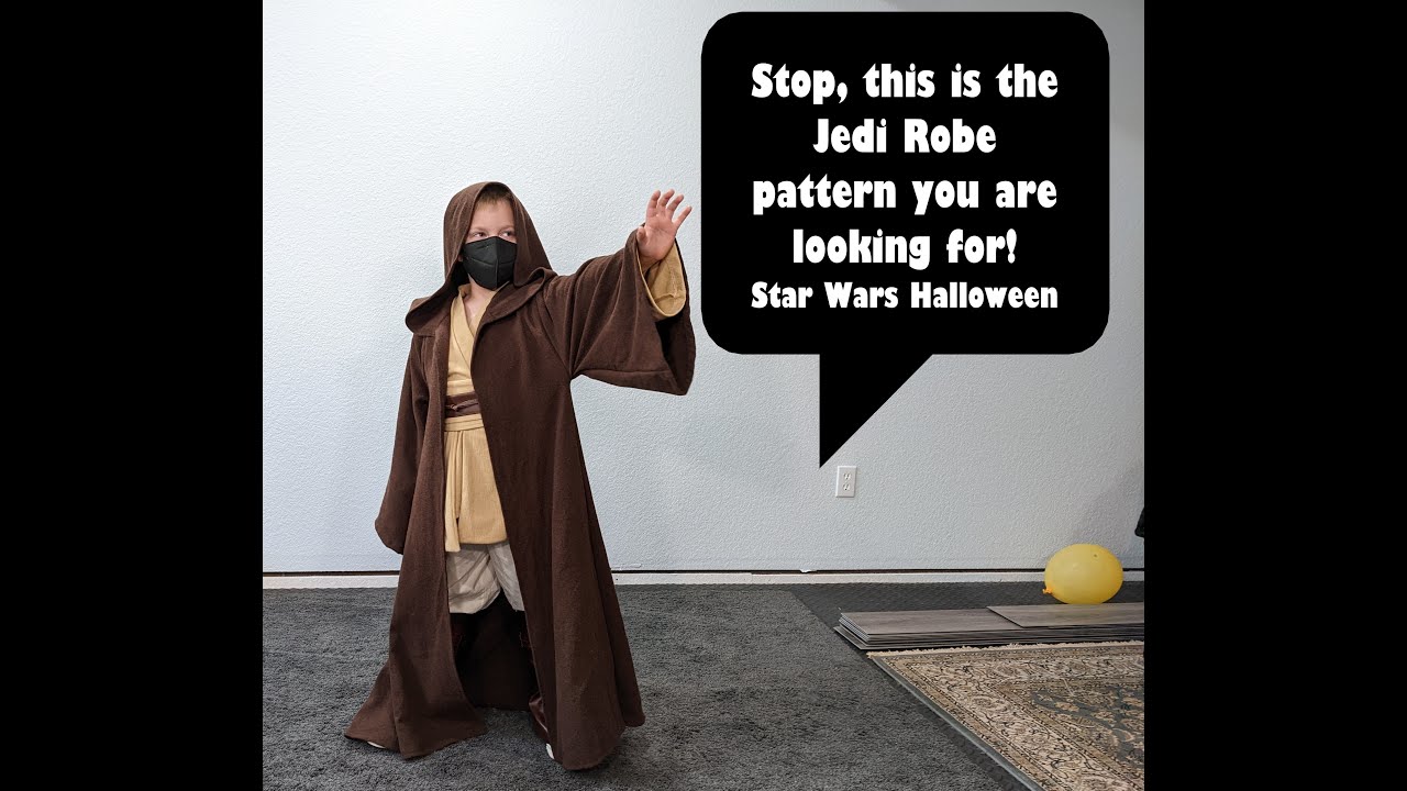 Making a Jedi Robe for a child with a PDF pattern from Julie Chantal #Halloween #starwarscosplay