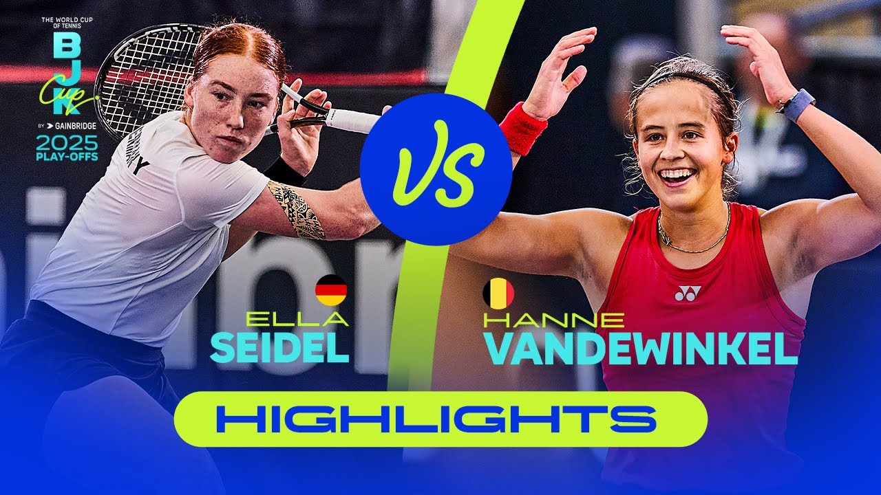 Ella Seidel (GER) vs Hanne Vandewinkel (BEL) | 2025 BJK Cup Play-offs | Match Highlights