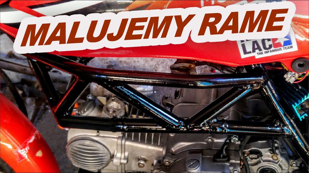 Malowanie ramy w motocyklu / podkład + baza + bezbarwny / ducati - czarny połysk / 3 BARY