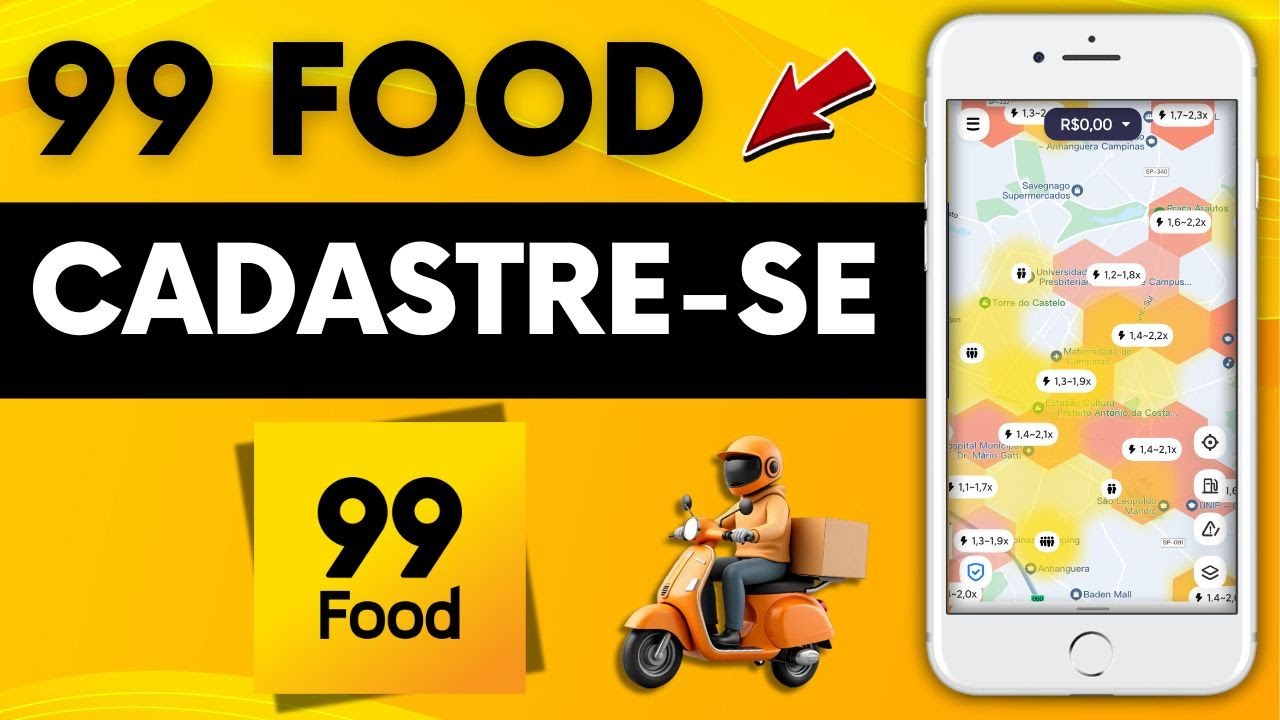 Como Se Cadastrar na 99 Food Entregador pelo Celular: (Cadastro na 99Food)