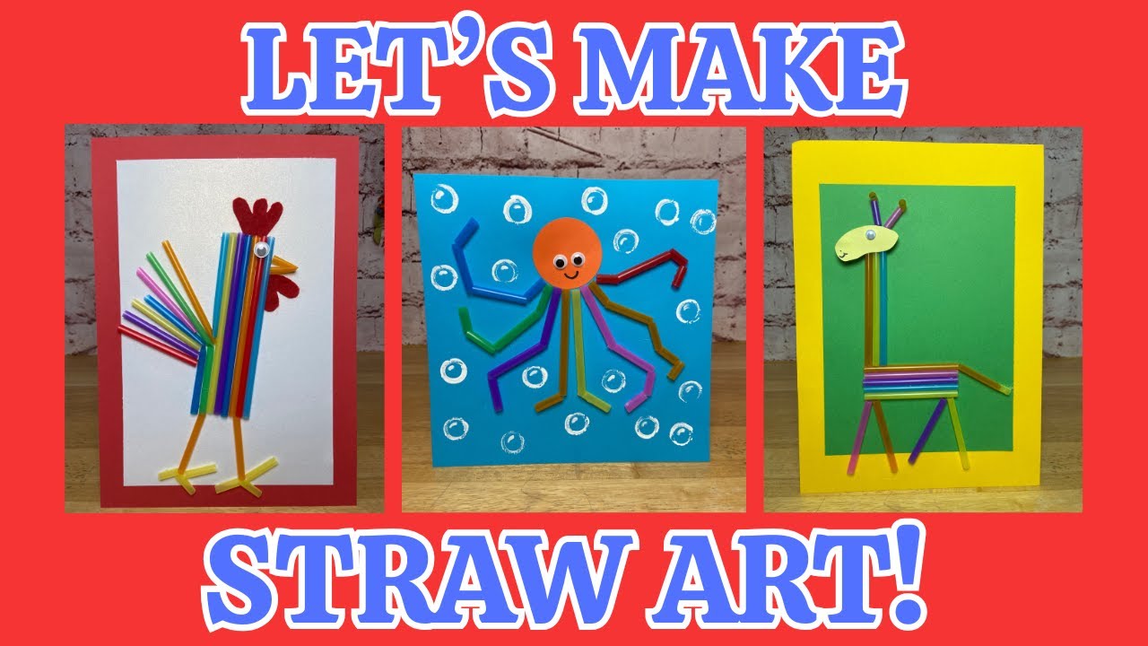 How To Make Animal Art With Drinking Straws ~ Fun & Easy Crafts!
