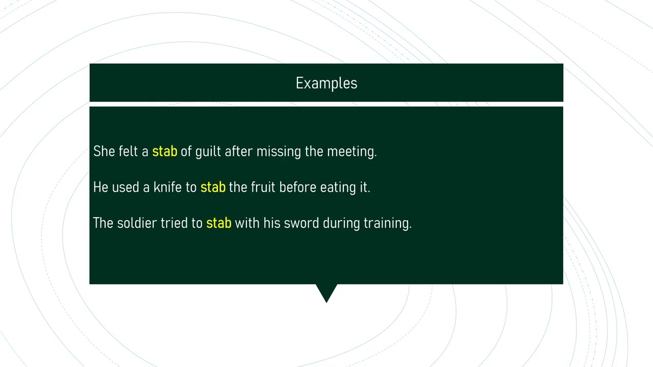 stab # Expand Your English Vocabulary