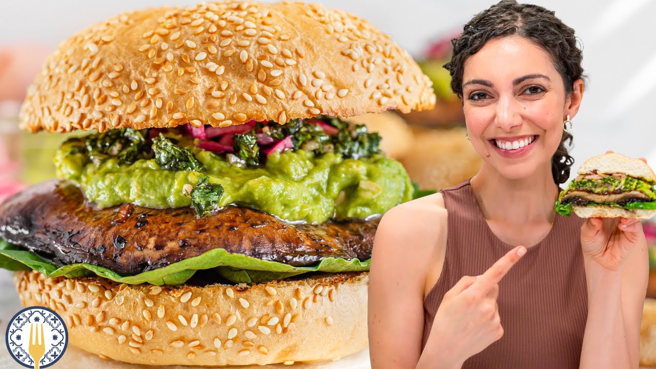 EASY Mushroom Burger! EASIEST PLANT BASED Burger