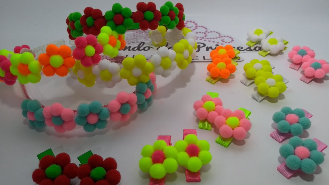Arco Flor 🌸 de Pompom 🌼