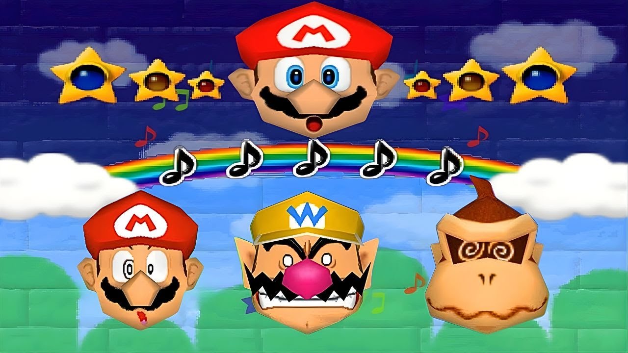 [マリオパーティ2のミニゲーム : マリオ Vs ピーチ Vs ドンキーコング Vs ワリオ (CPU最強 たつじん)]