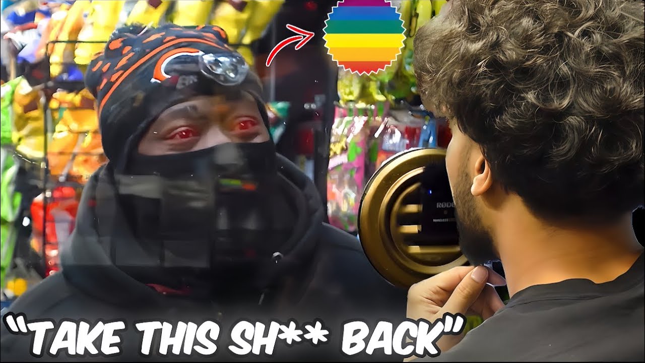 Giving Out LGBT stickers in the hood