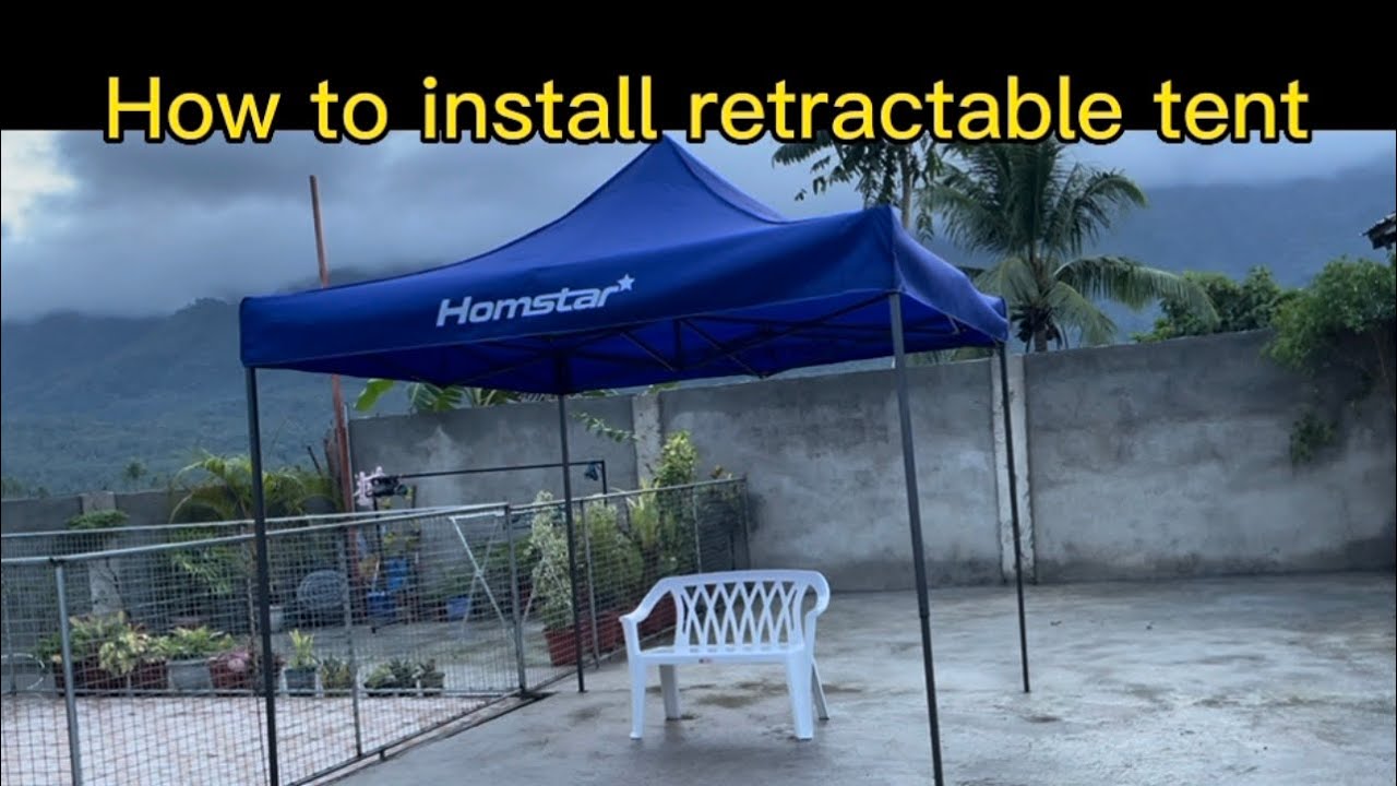 How to install retractable tent?