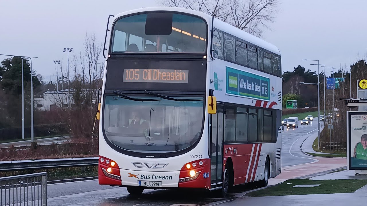 A ride on Bus Eireann Wright Eclipse Gemini 3 (VWD28) on route 105 to Ashbourne