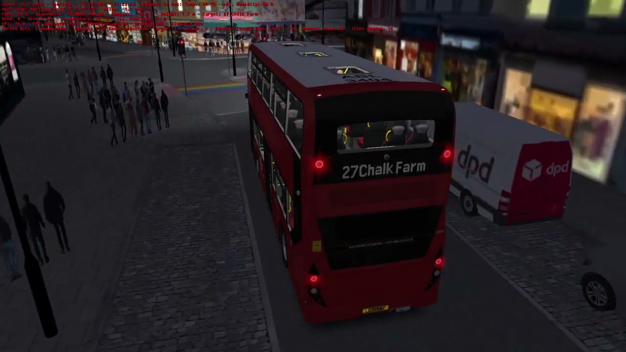 OMSI 2: Route 27 - Hampstead Road/Drummond Street to Chalk Farm, Map - Route 24 London