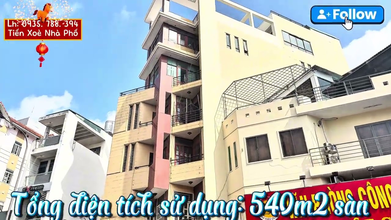 Bán nhà mặt tiền phường hoa hưng ngang lớn 7 tầng cao thắng ngay hà đô giá 45 tỷ lh 0935788394 #yt 