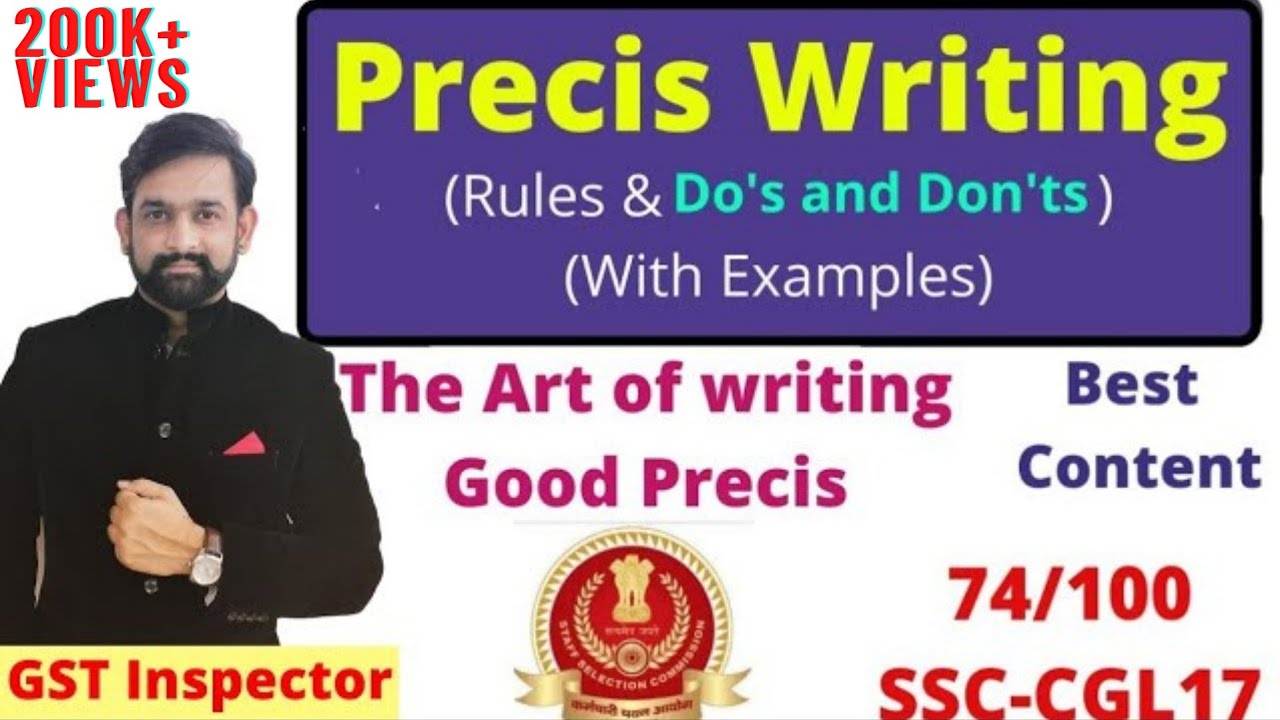 Precis Writing | SSC CGL / CHSL  | Descriptive Exam | Rules and complete Knowledge | With Example