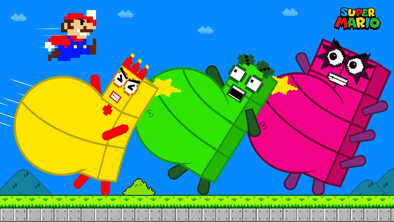 Finish the pattern? Number vs Mario in Pregnant Maze Mayhem | ALL EPISODES | Game Animation