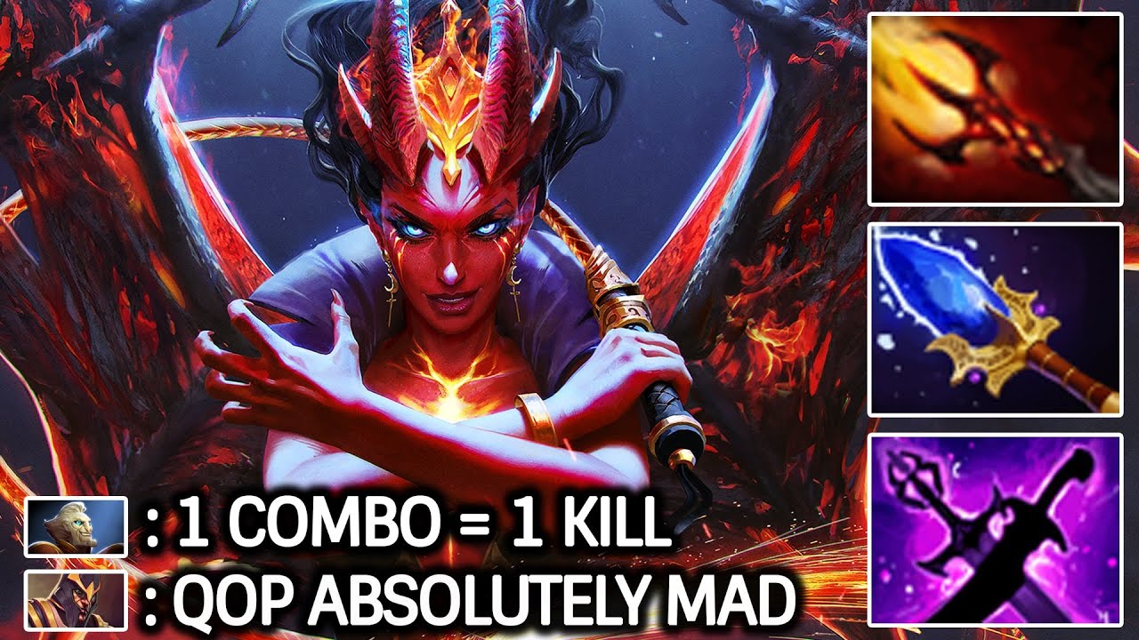 Queen of Pain + Dagon = Instant Death Combo Shows No Mercy Dota 2