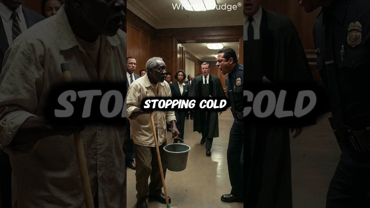 Guard Humiliates Elderly Janitor Until Judge Walks Into Hallway