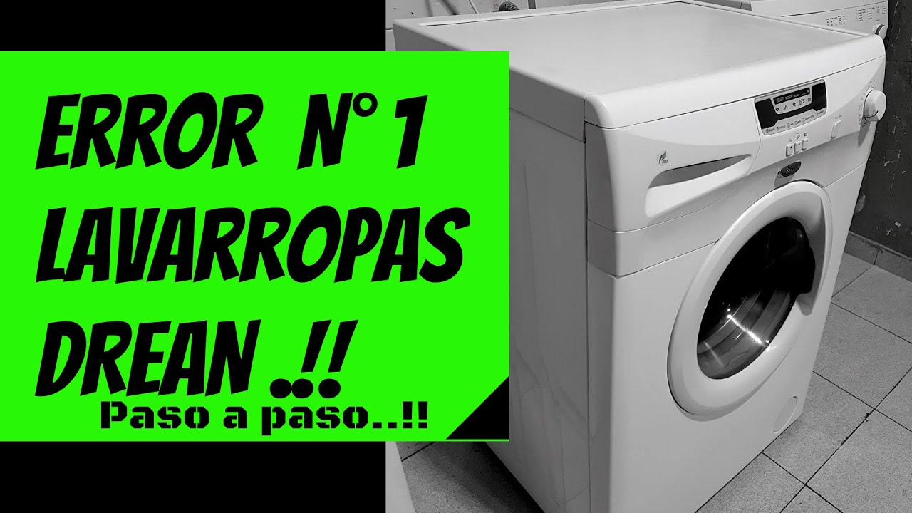 SOLUCIÓN AL ERROR 1.!!  LAVARROPAS DREAN, AURORA, PATRIOT ETC ( no centrifuga)