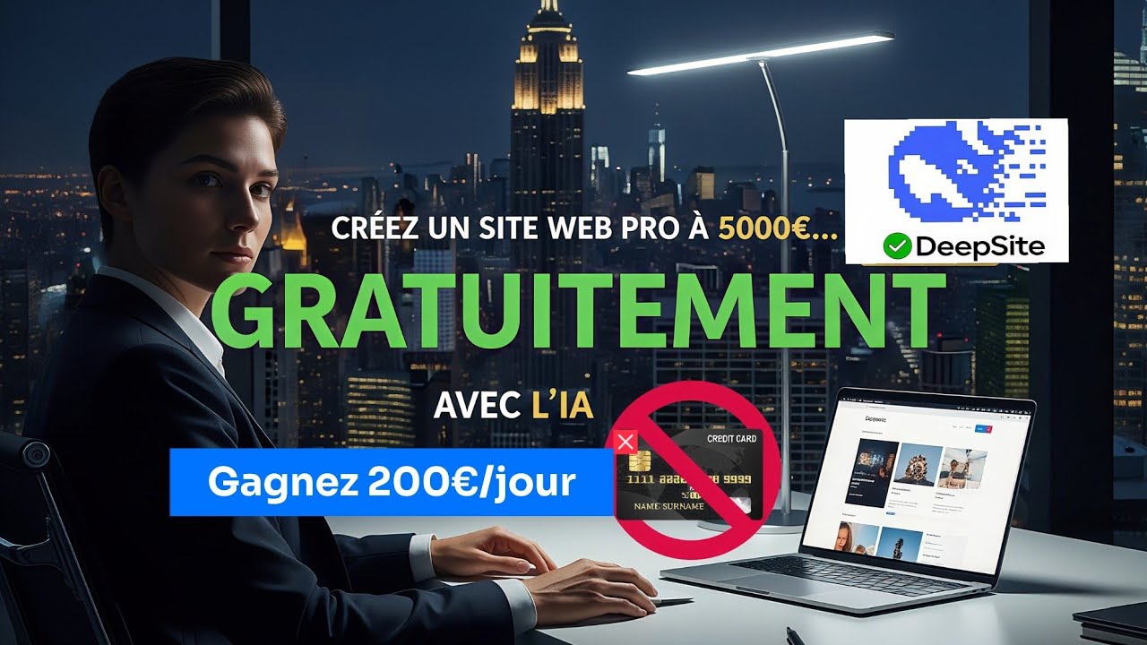 Créez un site web pro à 5000€...Gratuitement avec L’IA en 2025 !(100%) et gagnez  200€/jour 