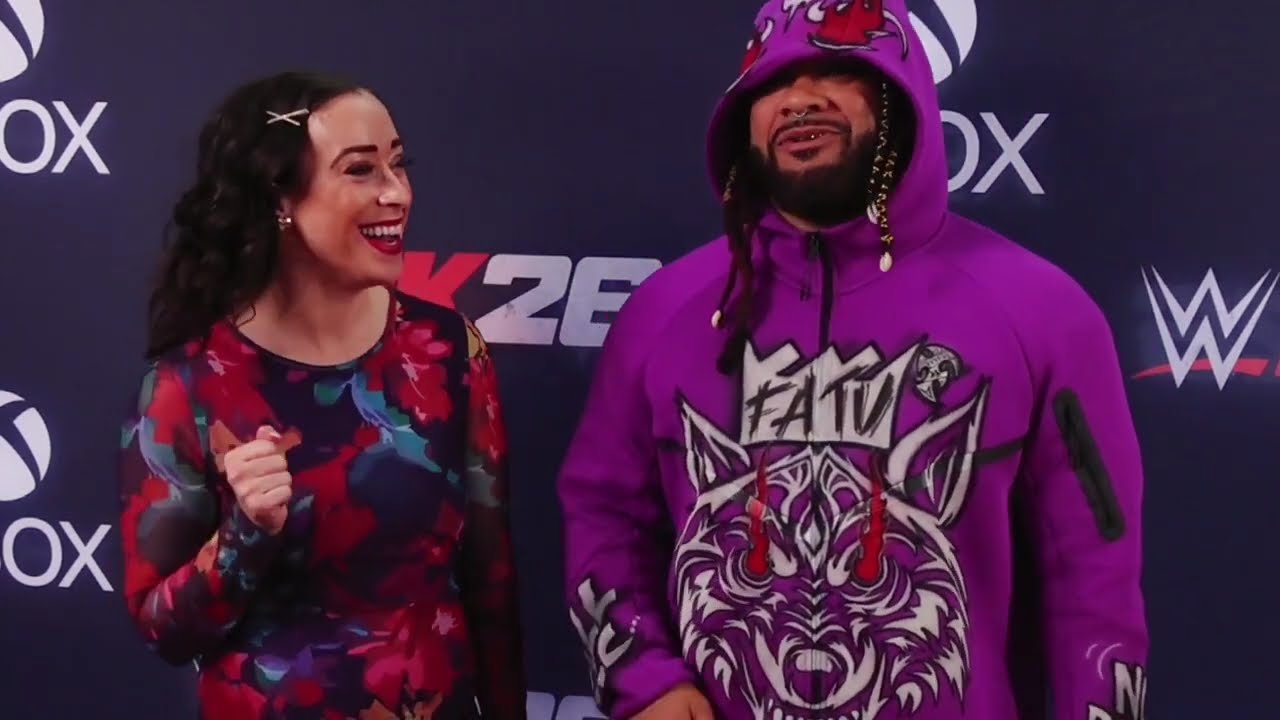 JACOB FATU reacts to WWE 2K26 playable characters, HIS PIZZA SNACKS for gaming and ZILLA FATU!