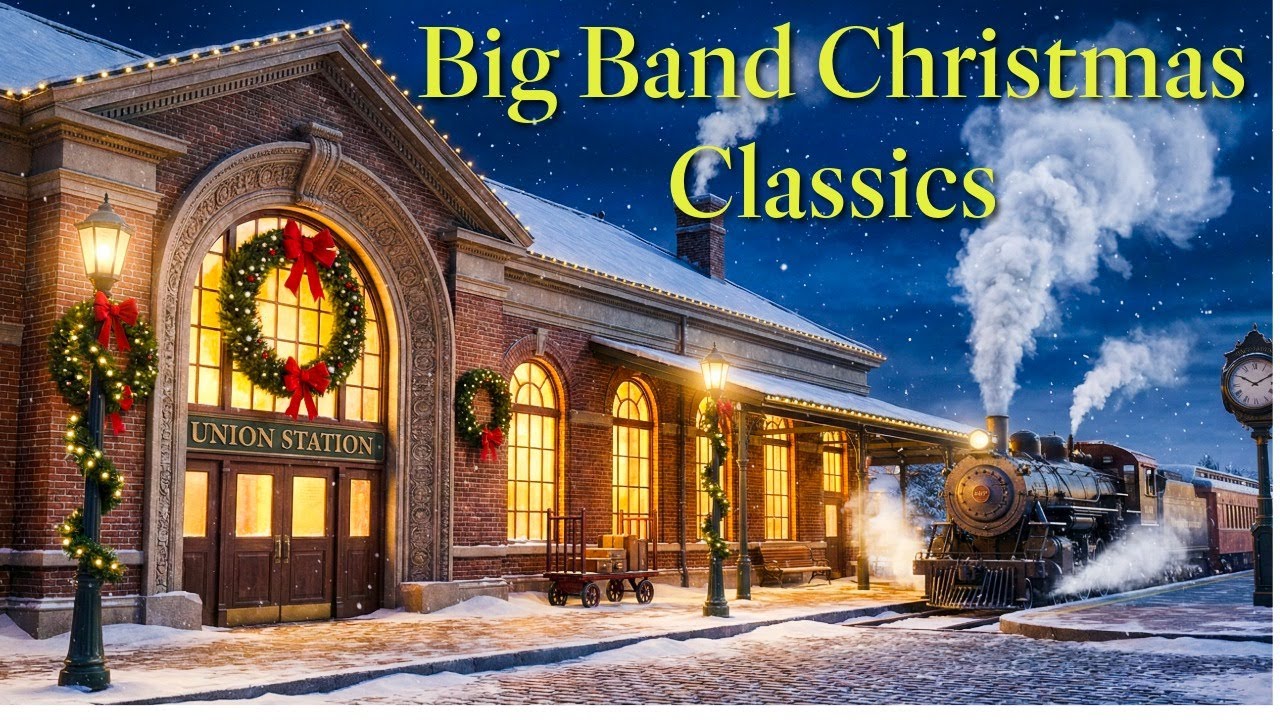 🎄 Timeless Holiday Train Station – 5 Hours of Big Band Christmas Music & Cozy Festive Nostalgia