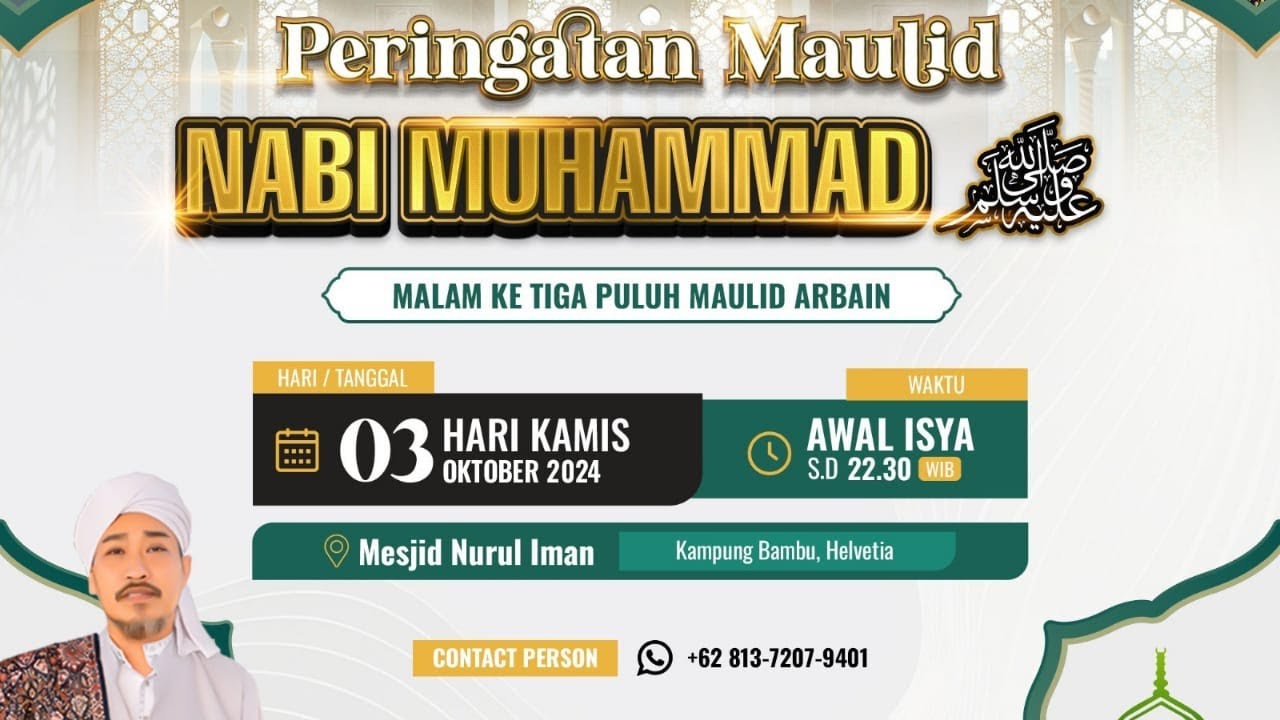 LIVE MAULID NABI MUHAMMAD ﷺ MALAM KE-30 MAULID ARBAIN MAJELIS TA'LIM DARUSSHOFA MEDAN