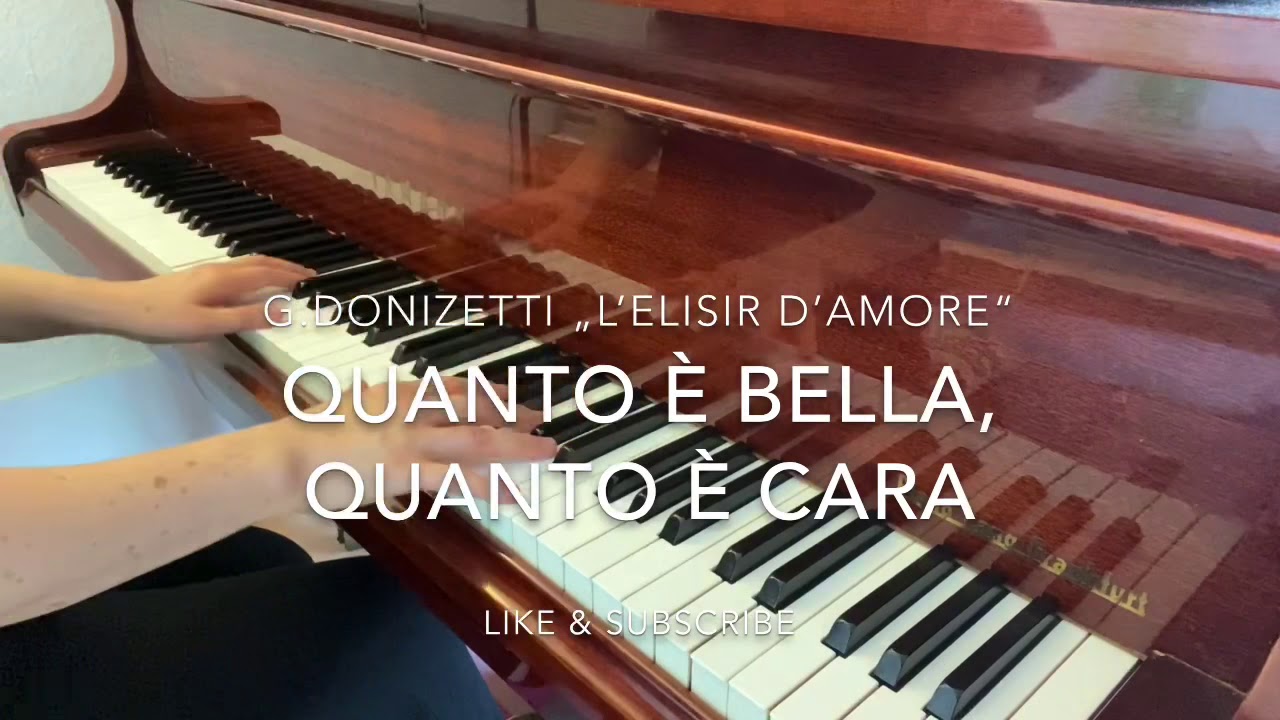 G.Donizetti L’elisir d’amore „Quanto è bella, quanto è cara“ Piano accompaniment