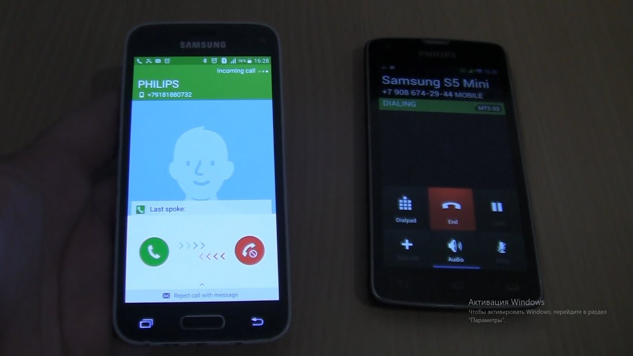 Over the Horizon Incoming call & Outgoing call at the Same Time Samsung S5 mini+Philips Xenium W8510