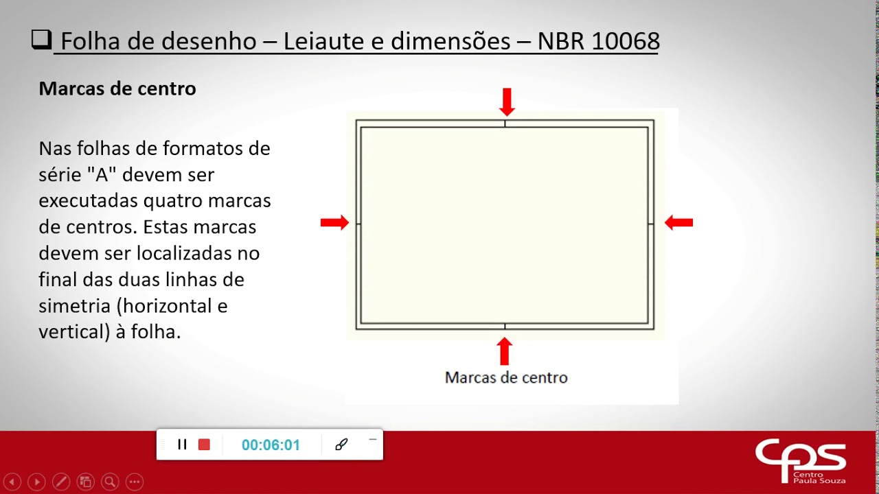 V&iacute;deo Aula 07 - Folha de desenho &ndash; Leiaute e dimens&otilde;es &ndash; NBR 10068