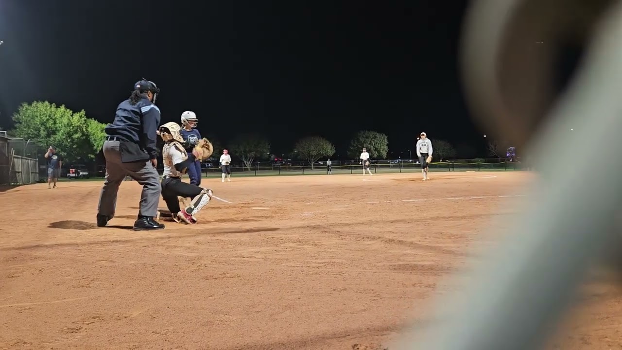 Danielle's first school at bat 