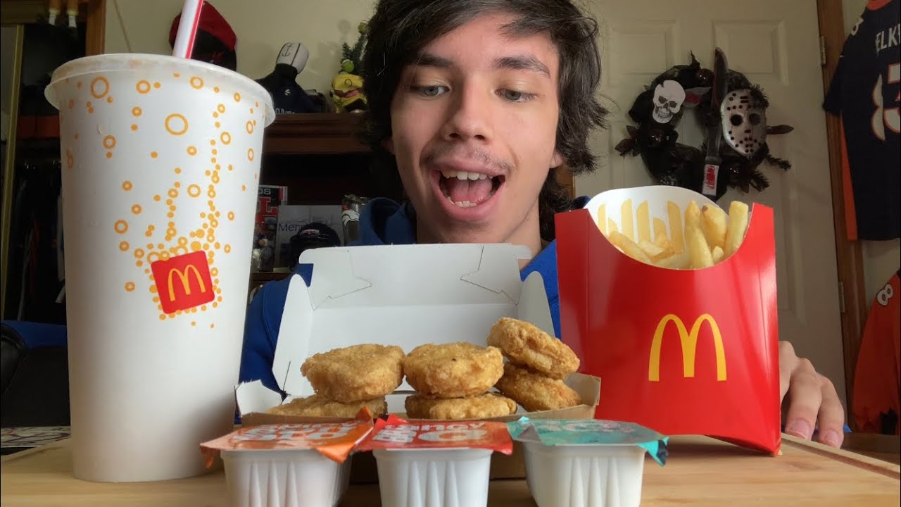 ASMR EATING MCDONALDS 10 PIECE CHICKEN NUGGET MEAL🔥(NO TALKINH) EATING SOUNDS!