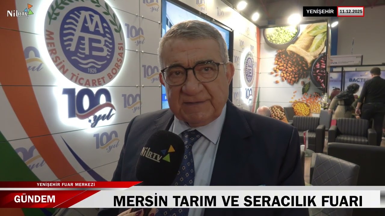 Mersin Ticaret Borsası Başkanı Abdullah Özdemir Tarım Fuarında Konuştu “Mersin Tarımın Lokomotifi!