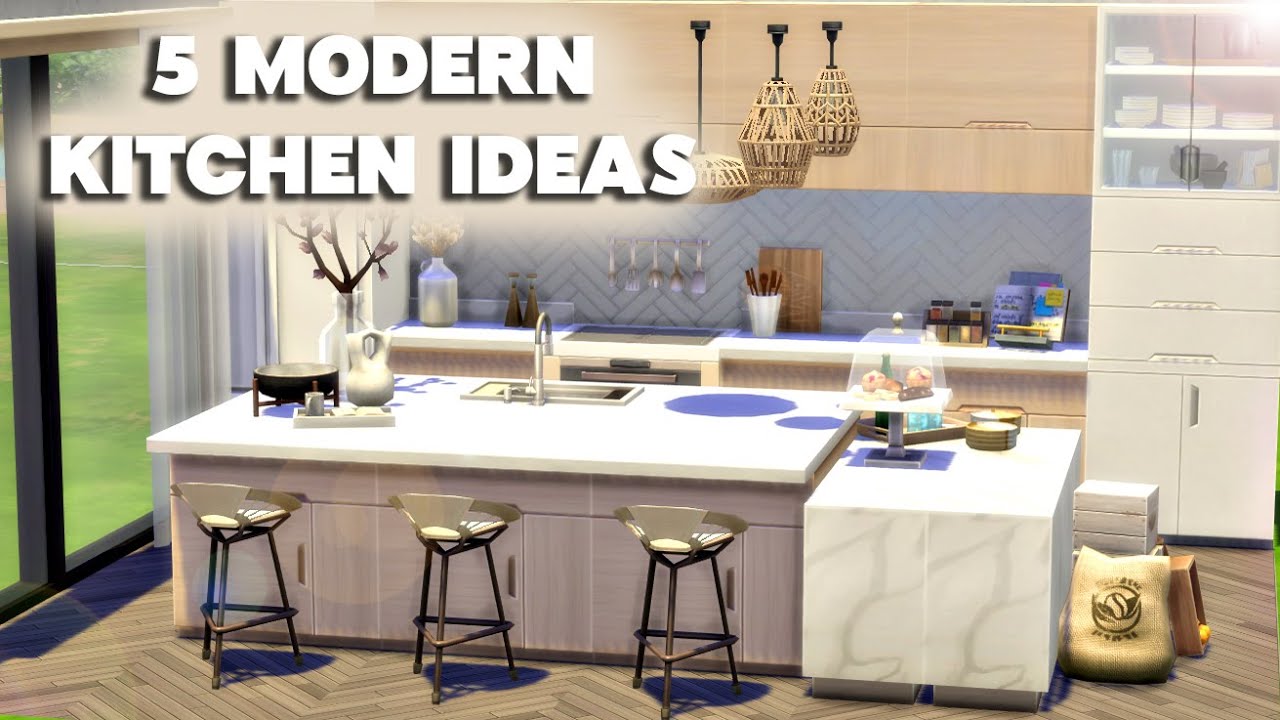 5 Stunning Modern Kitchen Ideas 🌟 | The Sims 4 Speed Build